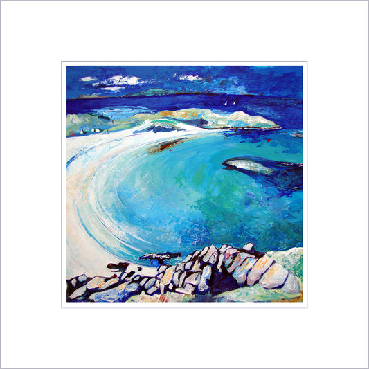Clear Waters Achmelvich Beach - Signed Limited Edition Mounted Print