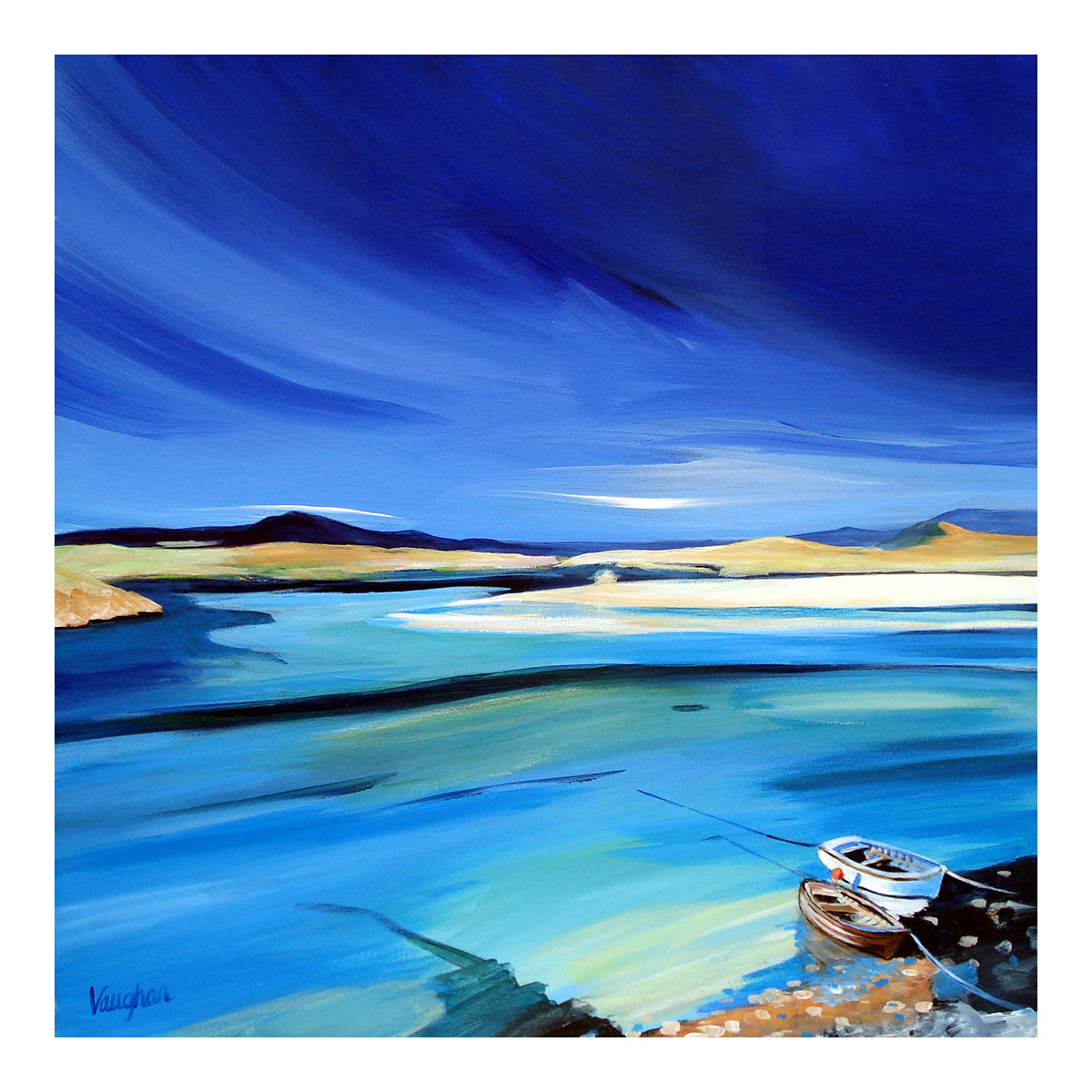 Blue Waters of Barra - Signed Limited Edition Mounted Print