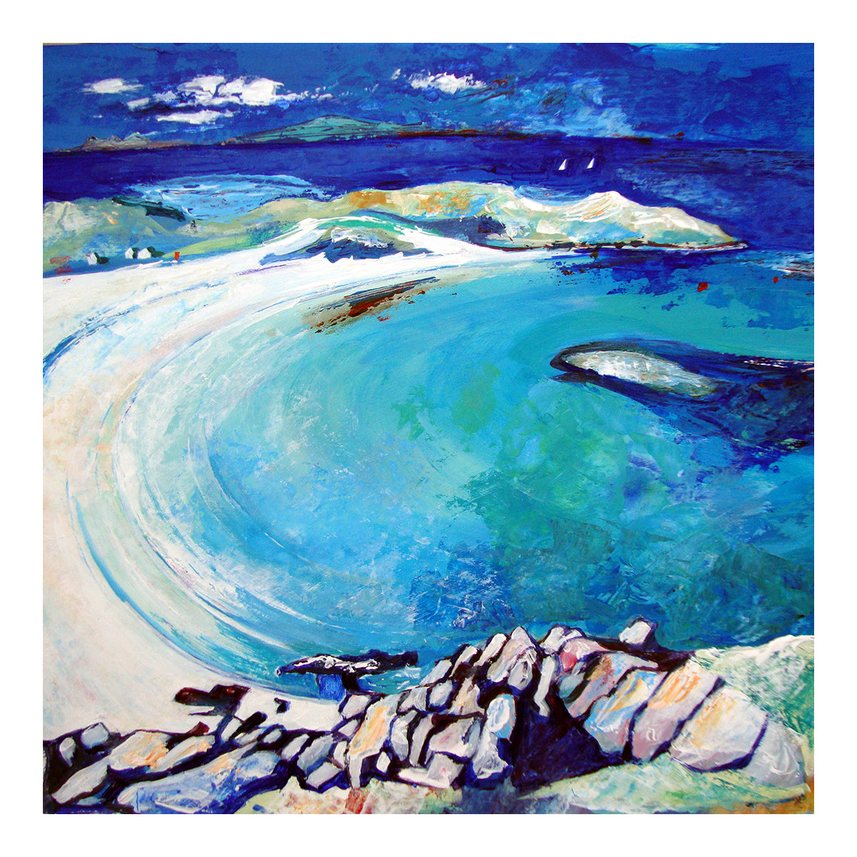 Clear Waters Achmelvich Beach - Signed Limited Edition Mounted Print