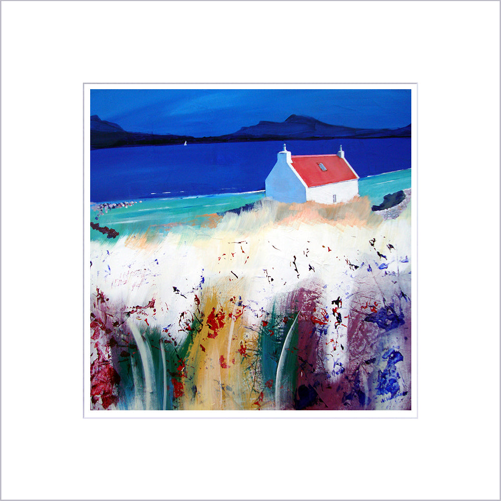 Turquoise Waters Applecross - Signed  Limited Edition Mounted Print
