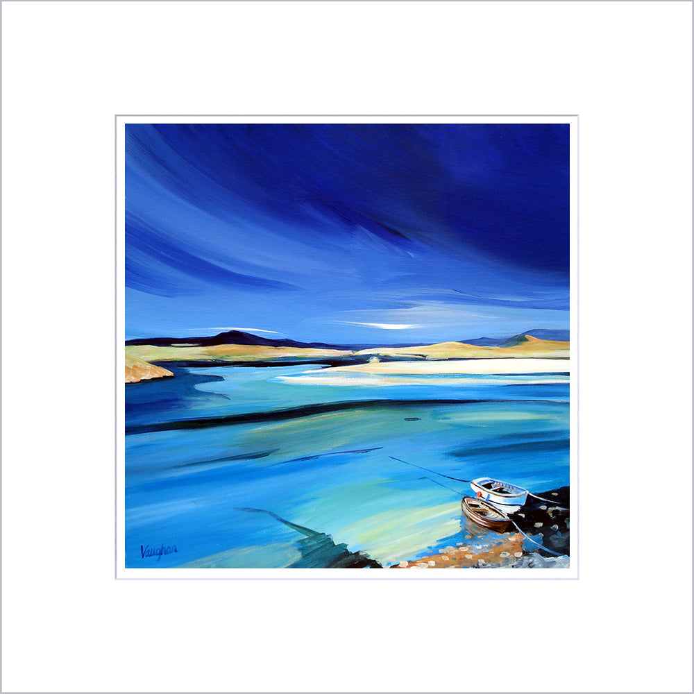 Blue Waters of Barra - Signed Limited Edition Mounted Print
