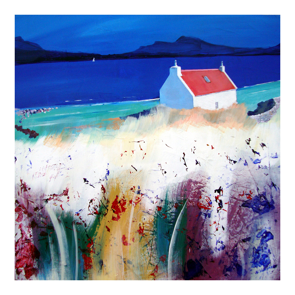 Turquoise Waters Applecross - Signed Limited Edition Mounted Print