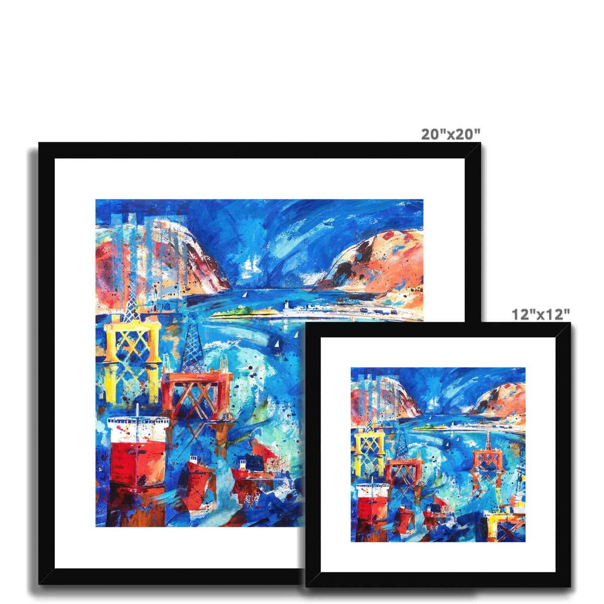 Resting Rigs, Cromarty Firth Framed & Mounted Print