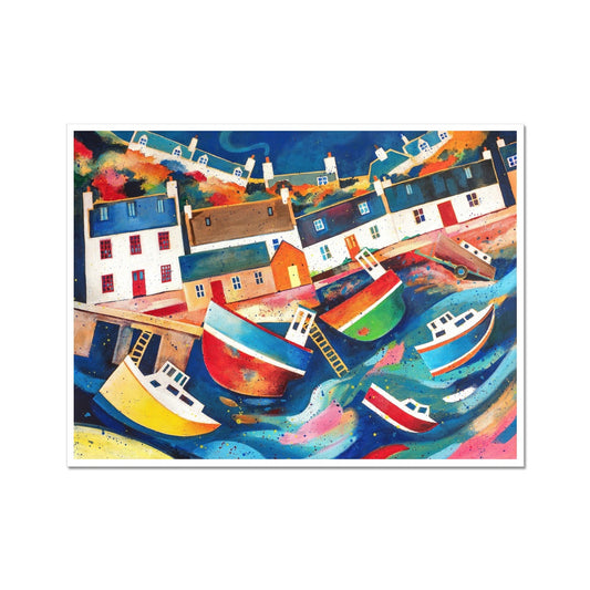 Low Tide Avoch Harbour, Black Isle Fine Art Print