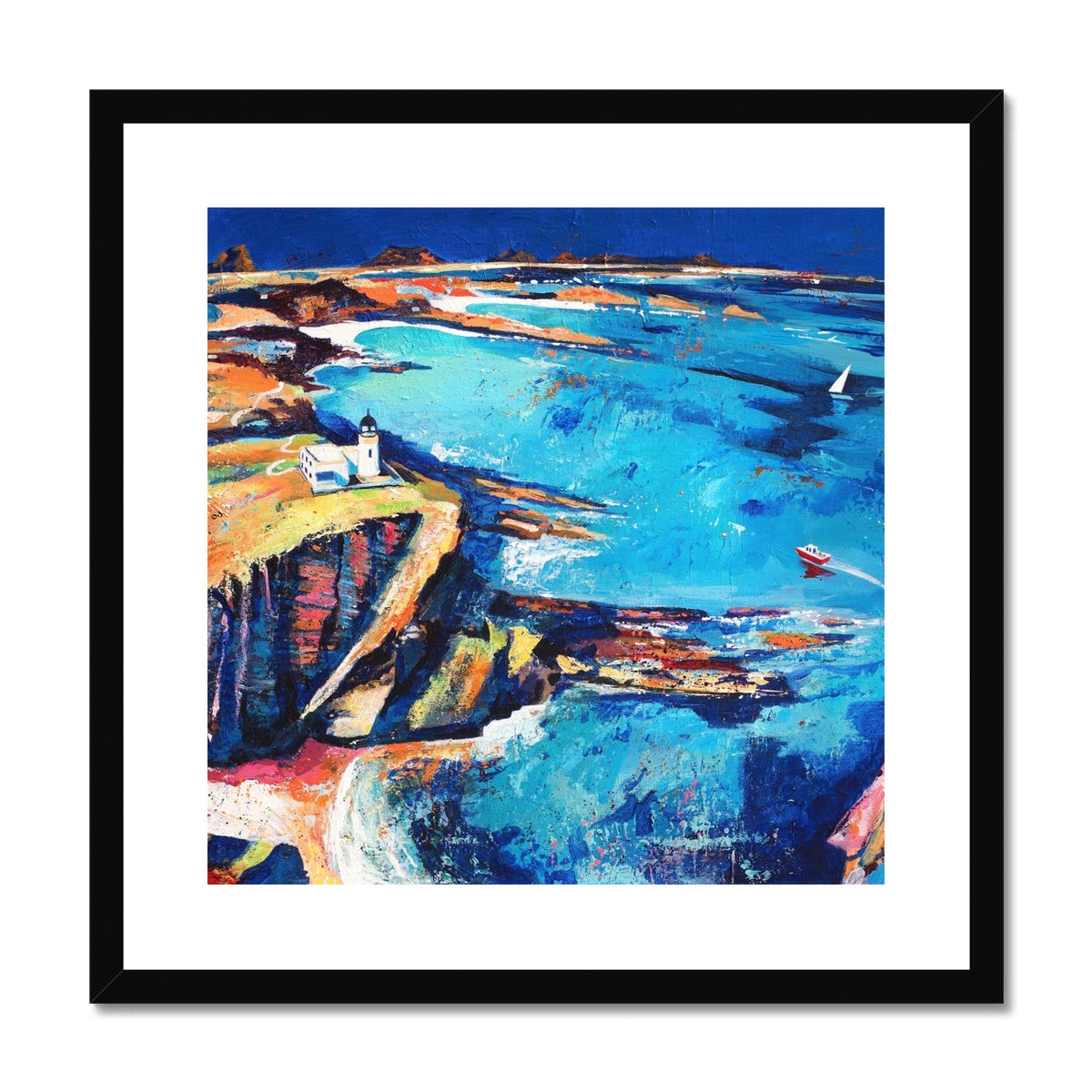 Stoer Lighthouse to Achmelvich Framed & Mounted Print