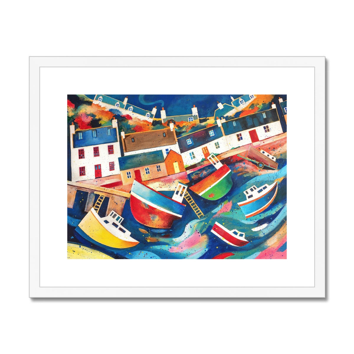 Low Tide Avoch Harbour, Black Isle Framed & Mounted Print