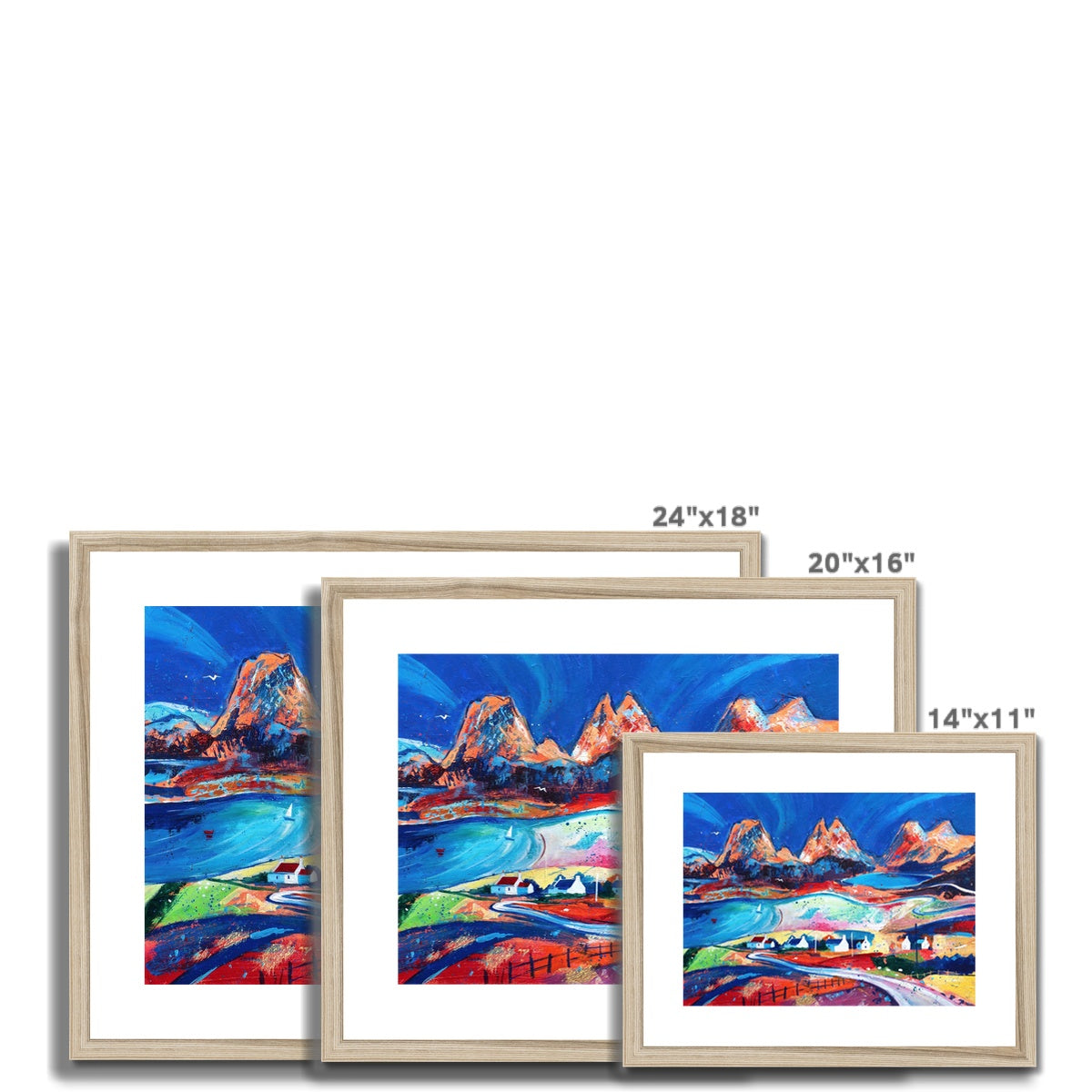 Summer's Day, Coigach Cottages to Stac Pollaidh Framed & Mounted Print