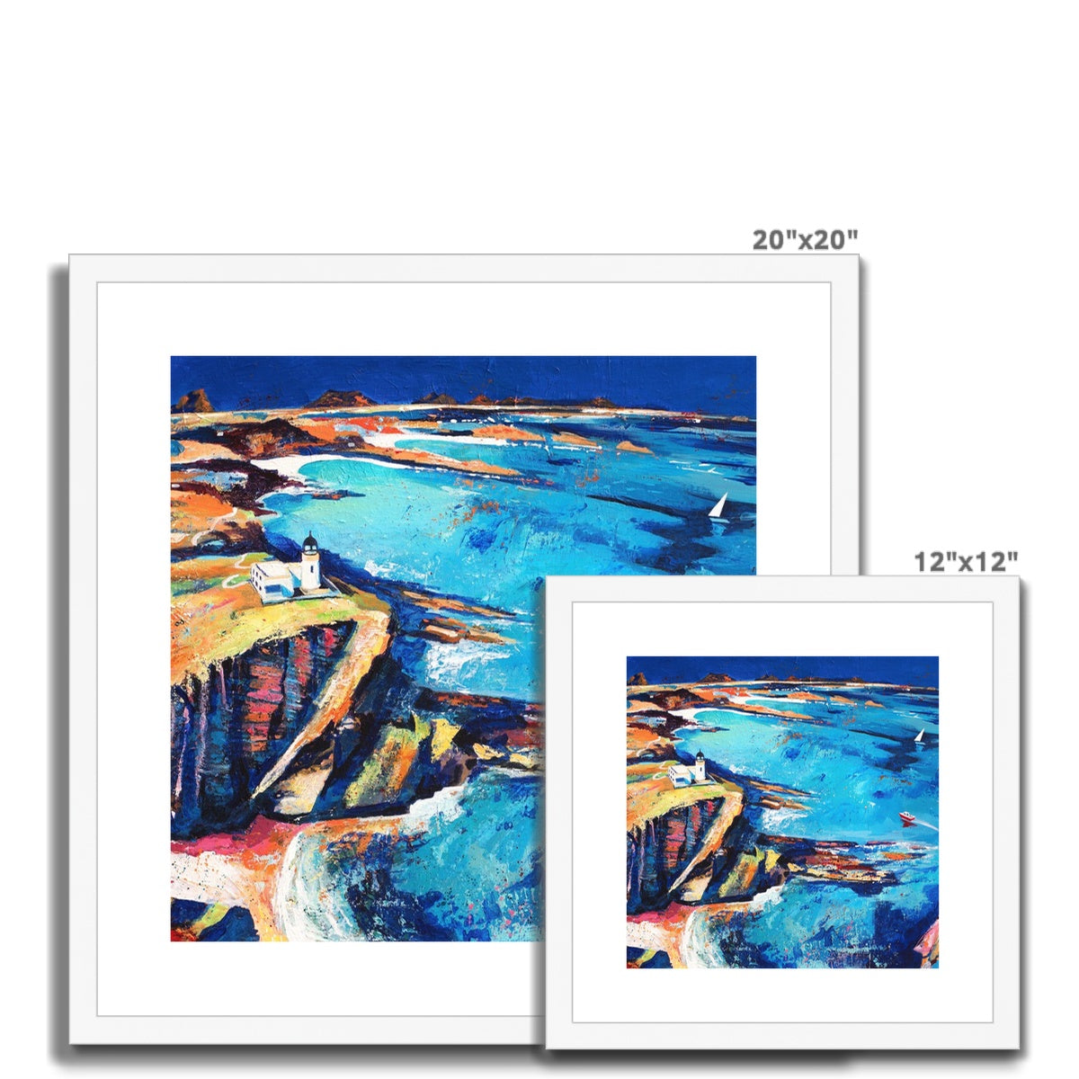Stoer Lighthouse to Achmelvich Framed & Mounted Print