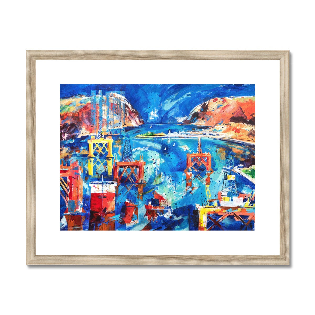Resting Rigs, Cromarty Firth Framed & Mounted Print