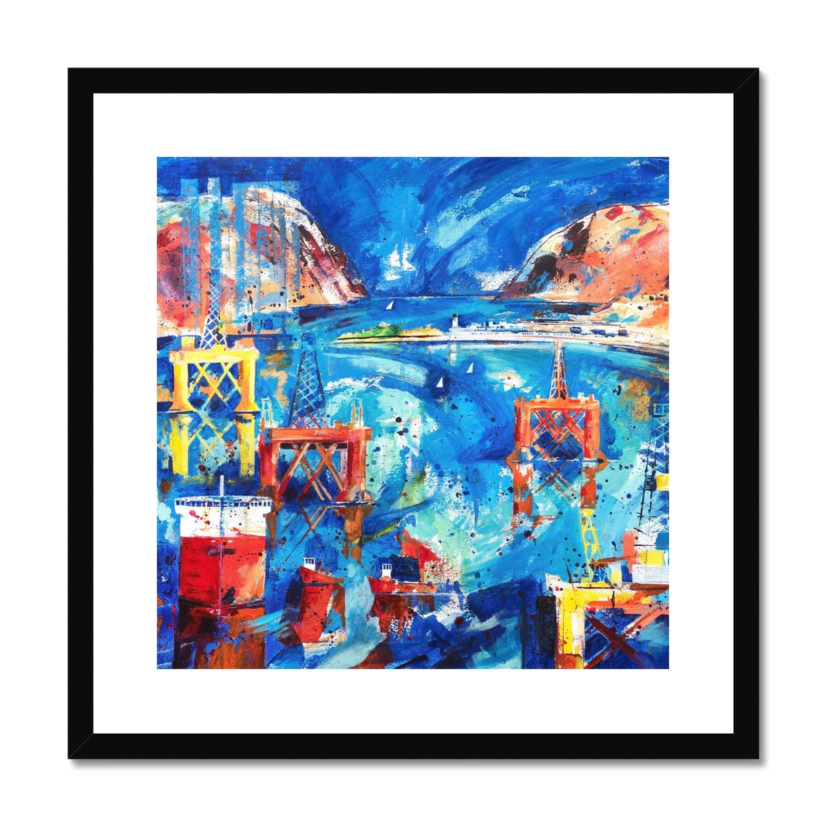 Resting Rigs, Cromarty Firth Framed & Mounted Print