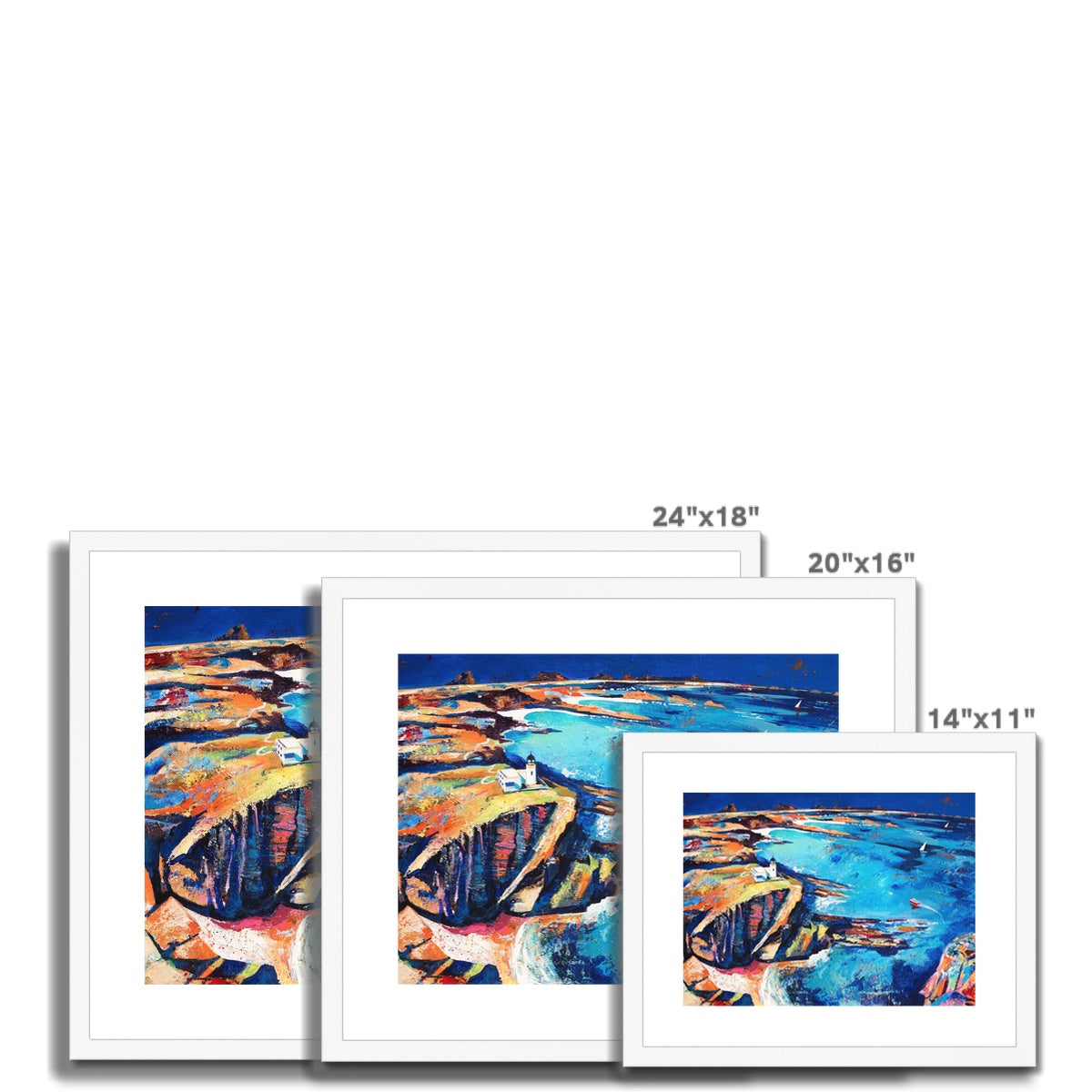 Stoer Lighthouse to Achmelvich Framed & Mounted Print