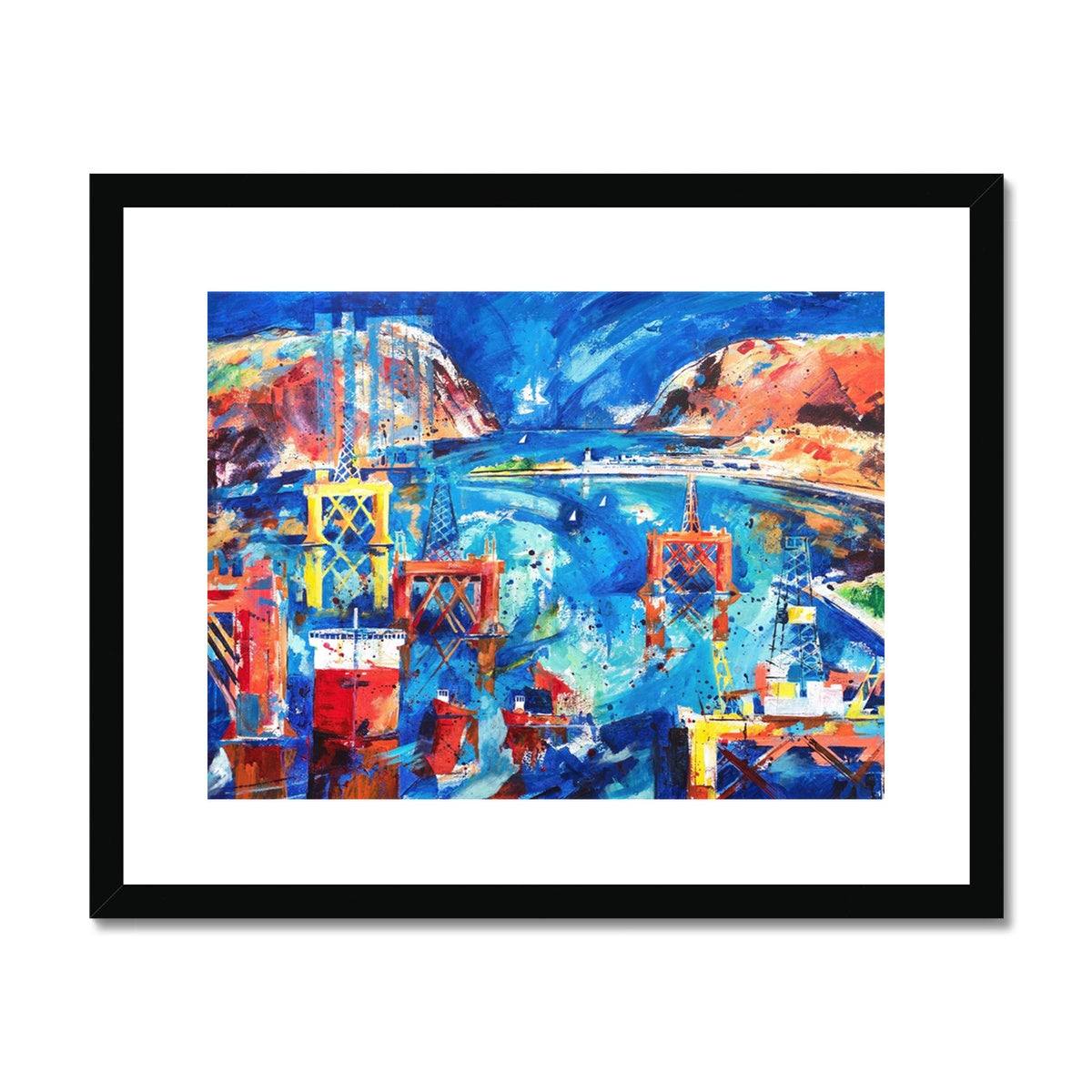 Resting Rigs, Cromarty Firth Framed & Mounted Print