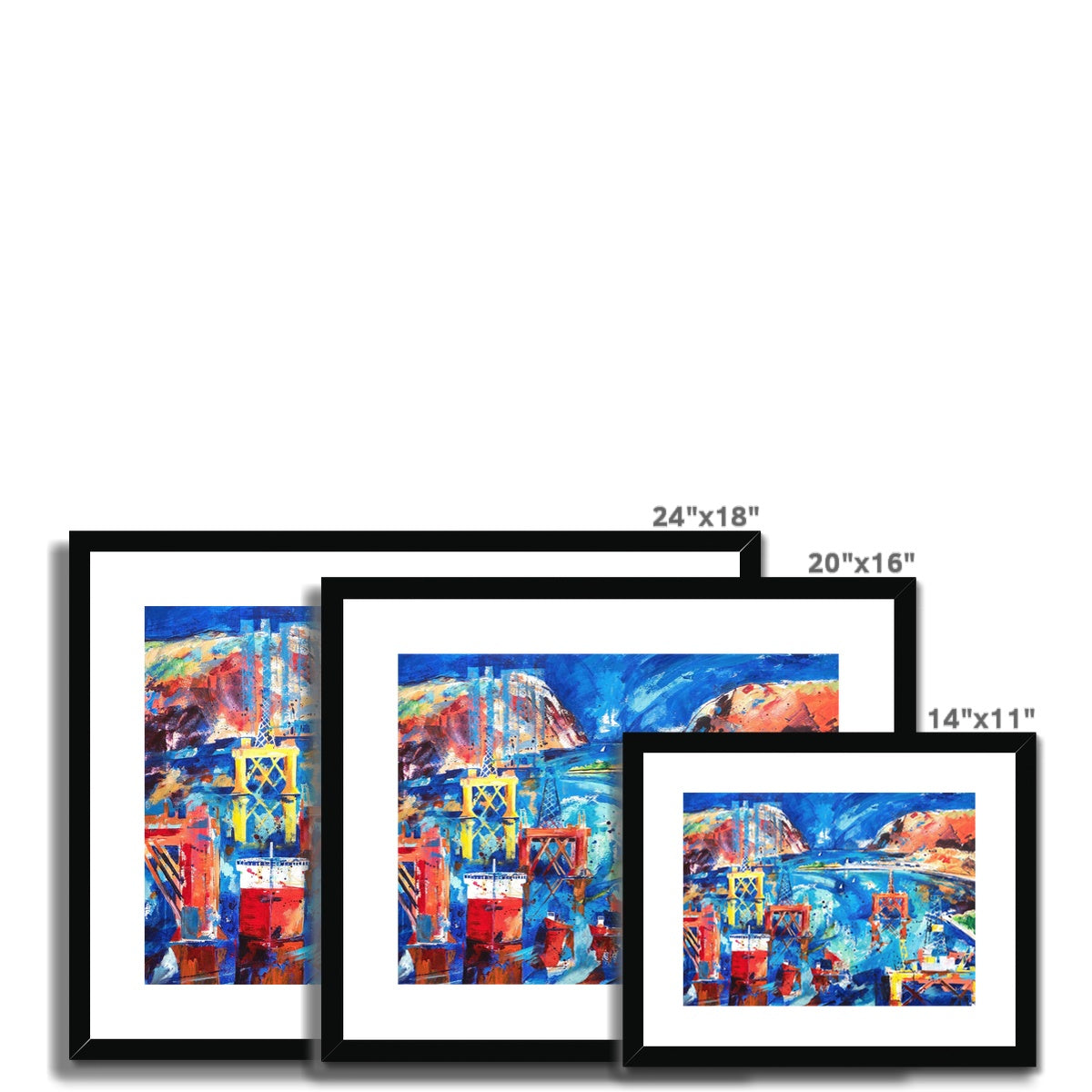 Resting Rigs, Cromarty Firth Framed & Mounted Print