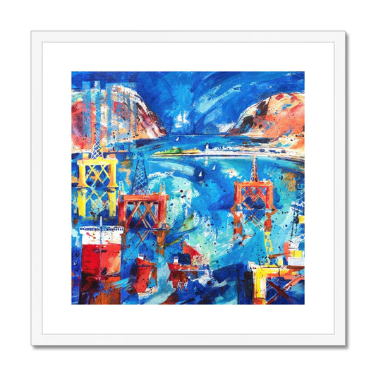 Resting Rigs, Cromarty Firth Framed & Mounted Print