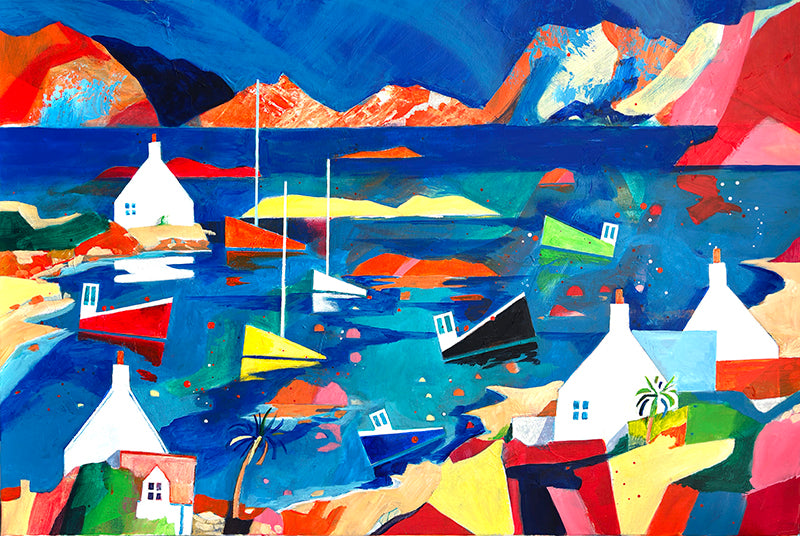 Plockton, Scottish Highlands - Nick Vaughan Original Acrylic Painting