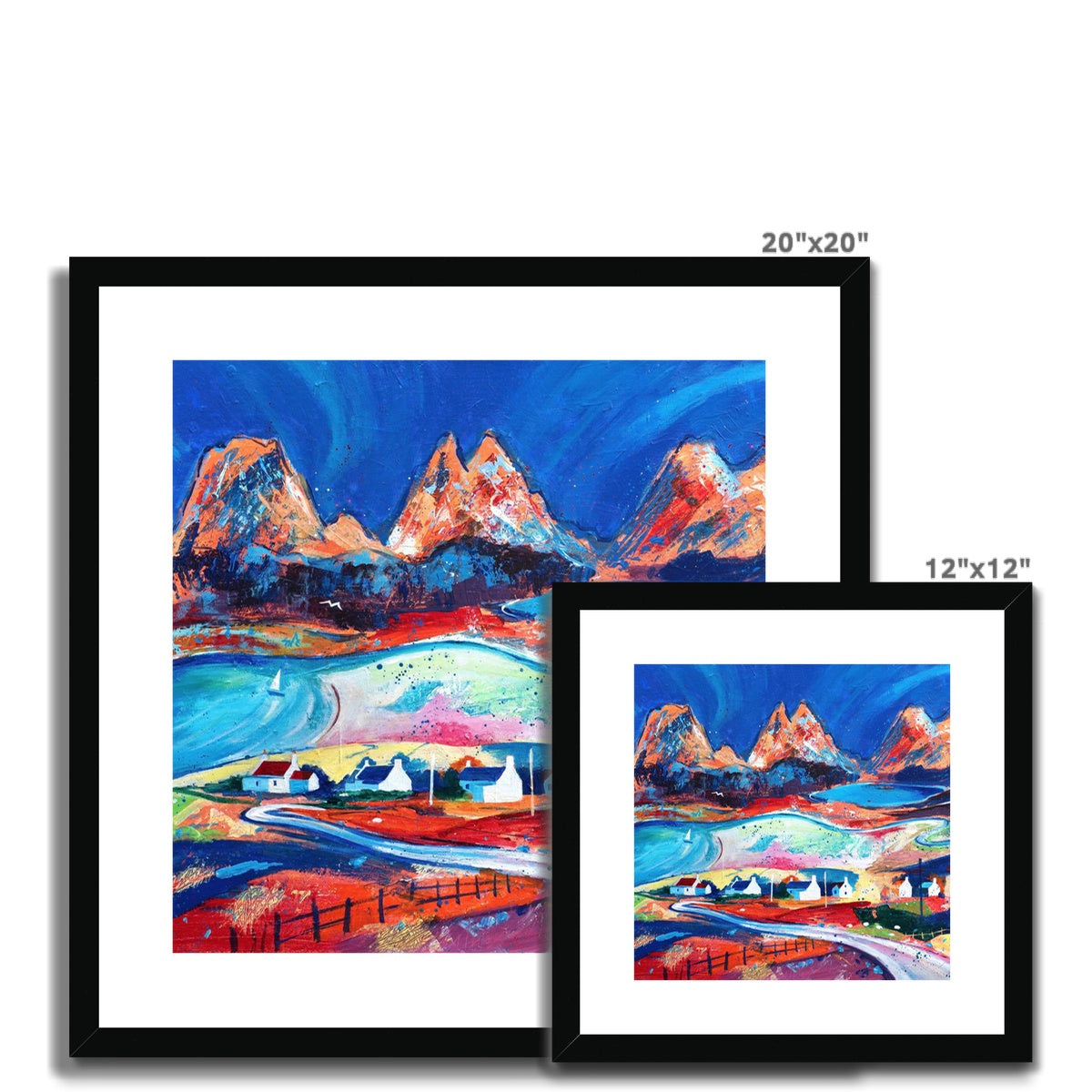 Summer's Day, Coigach Cottages to Stac Pollaidh Framed & Mounted Print