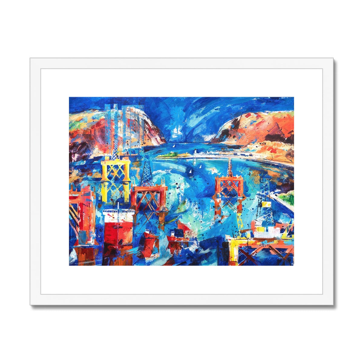 Resting Rigs, Cromarty Firth Framed & Mounted Print